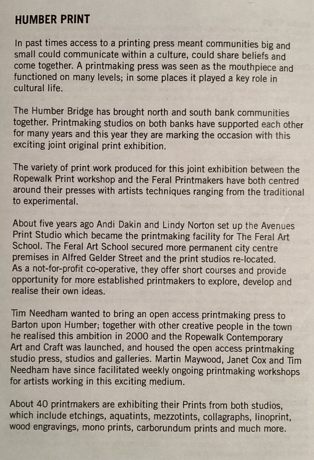 What’s On Ropewalk Print